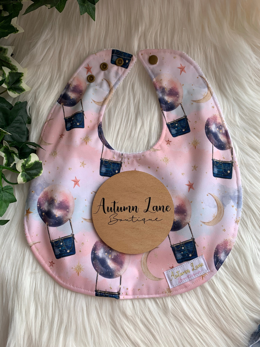 Moon Balloon Bib