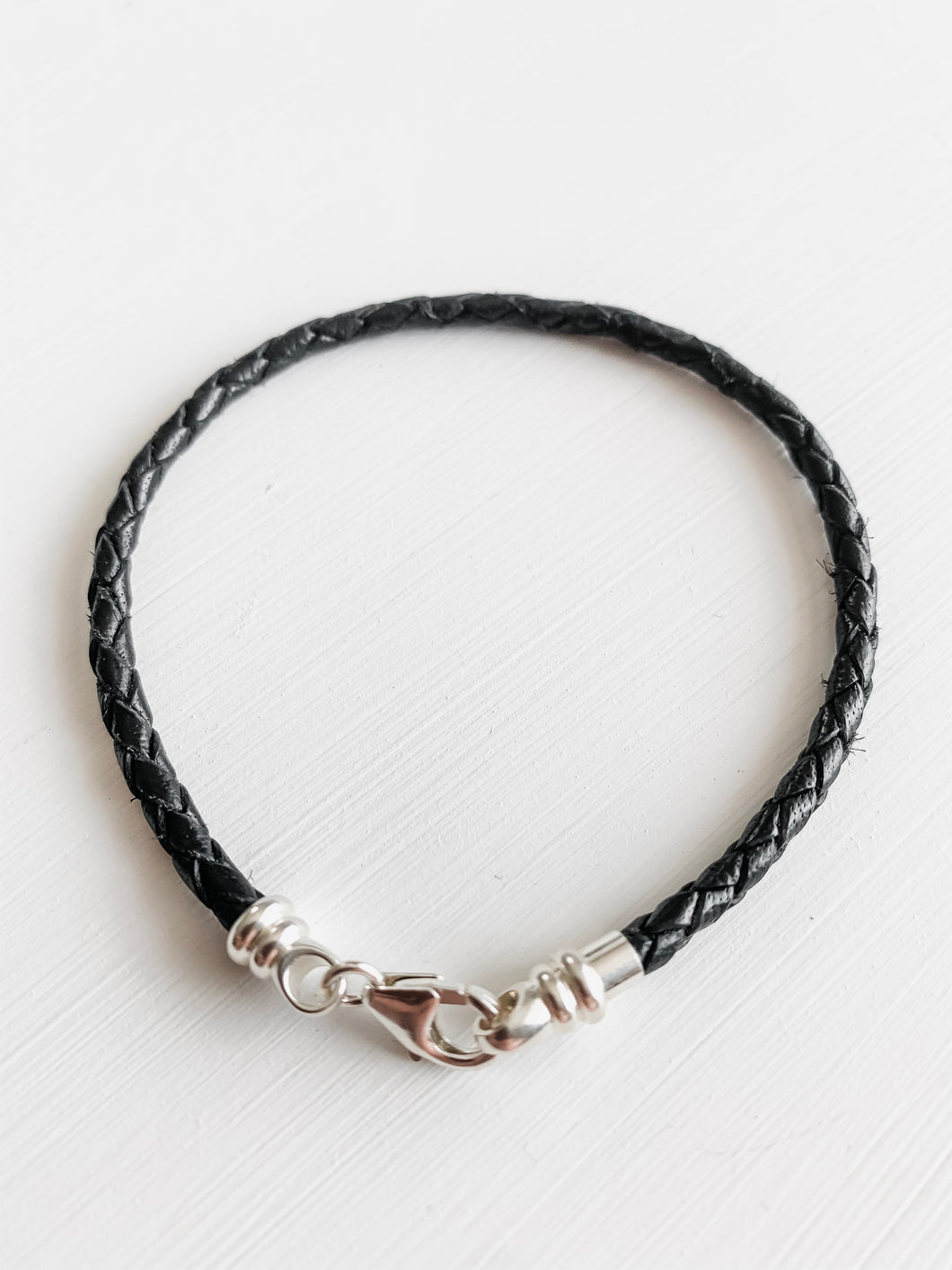 Leather and Sterling Silver Bracelet